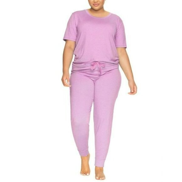 NWT Felina Women's 3-Piece Soft Jersey T-Shirt, Shorts and Pants PJ Lounge Set - Picture 4 of 7